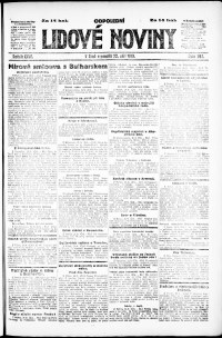 Lidov noviny z 22.9.1919, edice 2, strana 1