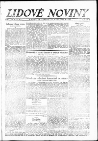 Lidov noviny z 22.9.1920, edice 1, strana 1