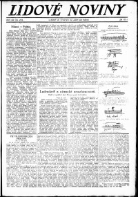 Lidov noviny z 22.9.1921, edice 1, strana 1