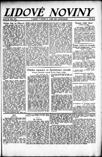 Lidov noviny z 22.9.1922, edice 2, strana 1