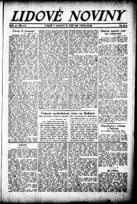 Lidov noviny z 22.9.1923, edice 2, strana 1
