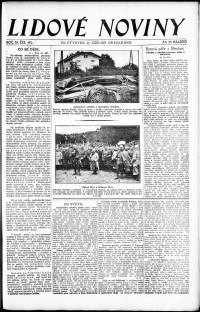 Lidov noviny z 22.9.1927, edice 2, strana 1