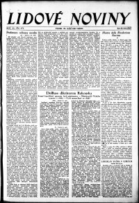 Lidov noviny z 22.9.1933, edice 1, strana 1