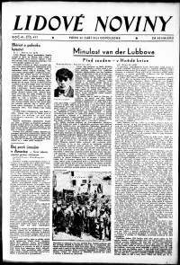 Lidov noviny z 22.9.1933, edice 2, strana 1