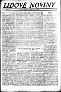 Lidov noviny z 22.10.1921, edice 2, strana 1