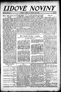 Lidov noviny z 22.10.1922, edice 1, strana 1