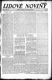 Lidov noviny z 22.10.1923, edice 1, strana 1