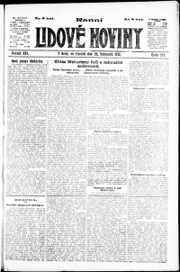 Lidov noviny z 22.11.1917, edice 1, strana 1