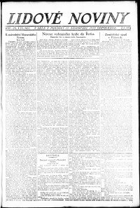 Lidov noviny z 22.11.1920, edice 1, strana 1