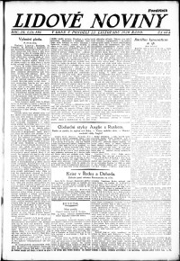 Lidov noviny z 22.11.1920, edice 2, strana 1