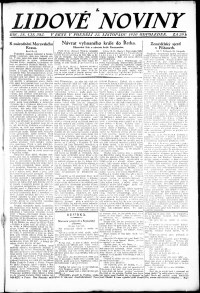 Lidov noviny z 22.11.1920, edice 3, strana 1