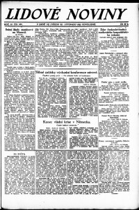 Lidov noviny z 22.11.1922, edice 2, strana 1