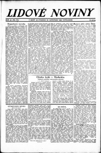 Lidov noviny z 22.11.1923, edice 1, strana 1