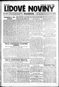 Lidov noviny z 22.12.1919, edice 1, strana 1