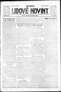 Lidov noviny z 22.12.1919, edice 2, strana 1