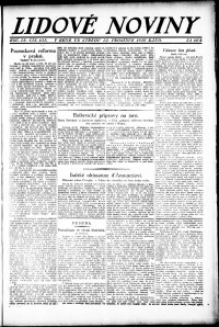 Lidov noviny z 22.12.1920, edice 1, strana 1