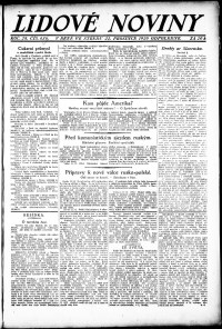 Lidov noviny z 22.12.1920, edice 2, strana 1