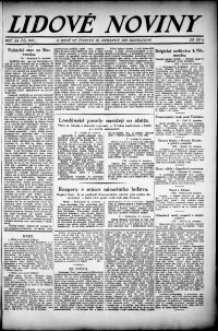 Lidov noviny z 22.12.1921, edice 1, strana 1