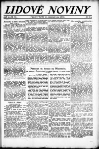 Lidov noviny z 22.12.1922, edice 1, strana 1