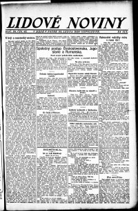 Lidov noviny z 23.1.1920, edice 2, strana 1