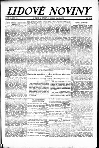 Lidov noviny z 23.1.1923, edice 1, strana 1