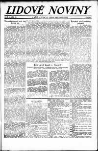 Lidov noviny z 23.1.1923, edice 2, strana 1