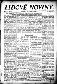 Lidov noviny z 23.1.1924, edice 3, strana 1