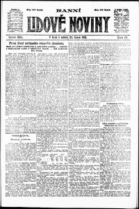 Lidov noviny z 23.2.1918, edice 1, strana 1