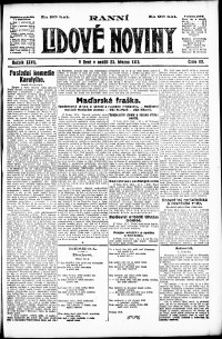 Lidov noviny z 23.3.1919, edice 1, strana 1