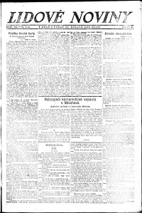 Lidov noviny z 23.3.1920, edice 1, strana 1