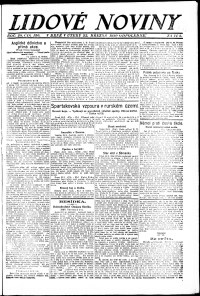 Lidov noviny z 23.3.1920, edice 2, strana 1