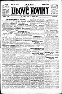 Lidov noviny z 23.4.1918, edice 1, strana 1