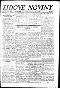 Lidov noviny z 23.4.1920, edice 1, strana 1