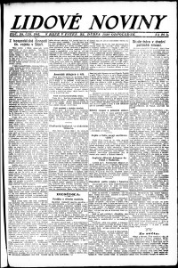 Lidov noviny z 23.4.1920, edice 2, strana 1