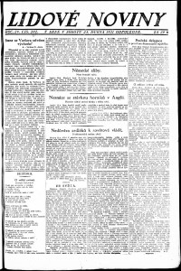 Lidov noviny z 23.4.1921, edice 2, strana 1
