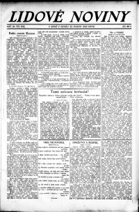 Lidov noviny z 23.4.1922, edice 1, strana 1