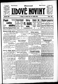 Lidov noviny z 23.5.1917, edice 1, strana 1