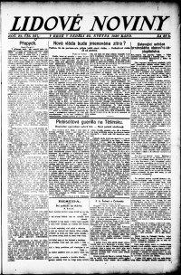Lidov noviny z 23.5.1920, edice 1, strana 1