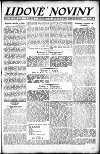 Lidov noviny z 23.5.1921, edice 2, strana 1