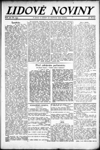 Lidov noviny z 23.5.1922, edice 2, strana 1