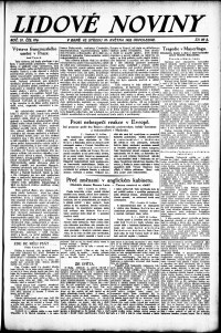 Lidov noviny z 23.5.1923, edice 2, strana 1