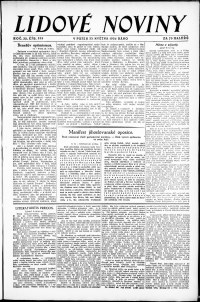 Lidov noviny z 23.5.1924, edice 1, strana 1