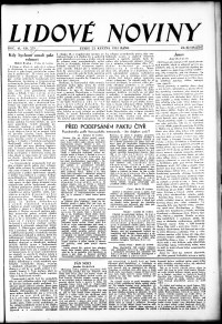 Lidov noviny z 23.5.1933, edice 2, strana 1