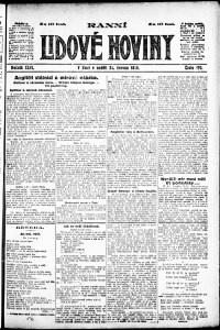 Lidov noviny z 23.6.1918, edice 1, strana 1