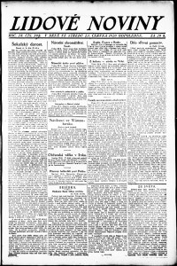 Lidov noviny z 23.6.1920, edice 2, strana 1