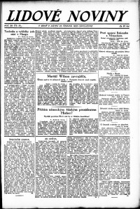 Lidov noviny z 23.6.1922, edice 2, strana 1