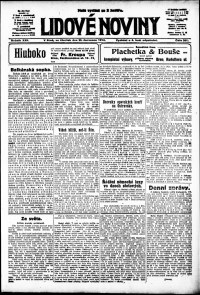 Lidov noviny z 23.7.1914, edice 3, strana 1