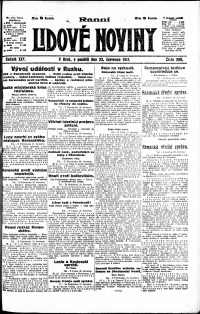 Lidov noviny z 23.7.1917, edice 1, strana 1