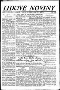 Lidov noviny z 23.7.1920, edice 1, strana 1