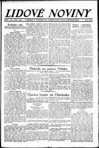 Lidov noviny z 23.7.1920, edice 2, strana 1